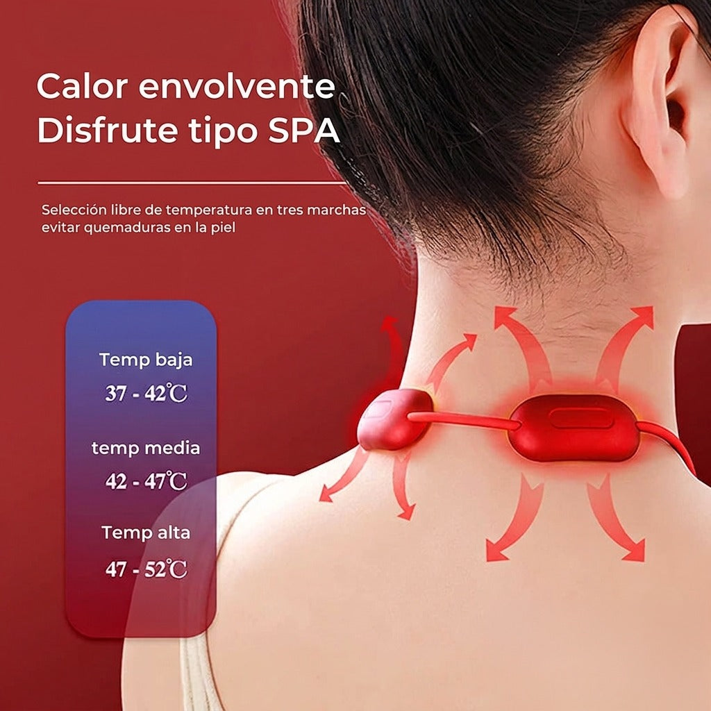 Kalmora Neck — Masajeador Cervical con EMS, Pulsos TENS y Calor