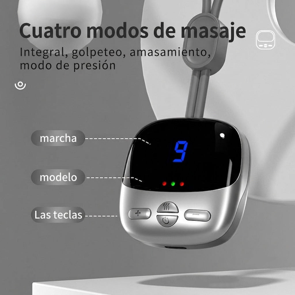 Kalmora Neck — Masajeador Cervical con EMS, Pulsos TENS y Calor